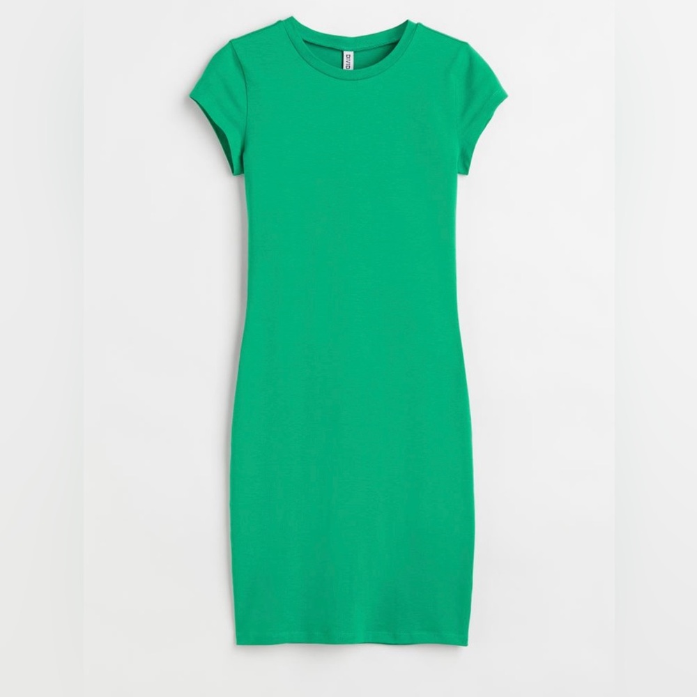 H&M COTTON BODY CON DRESS